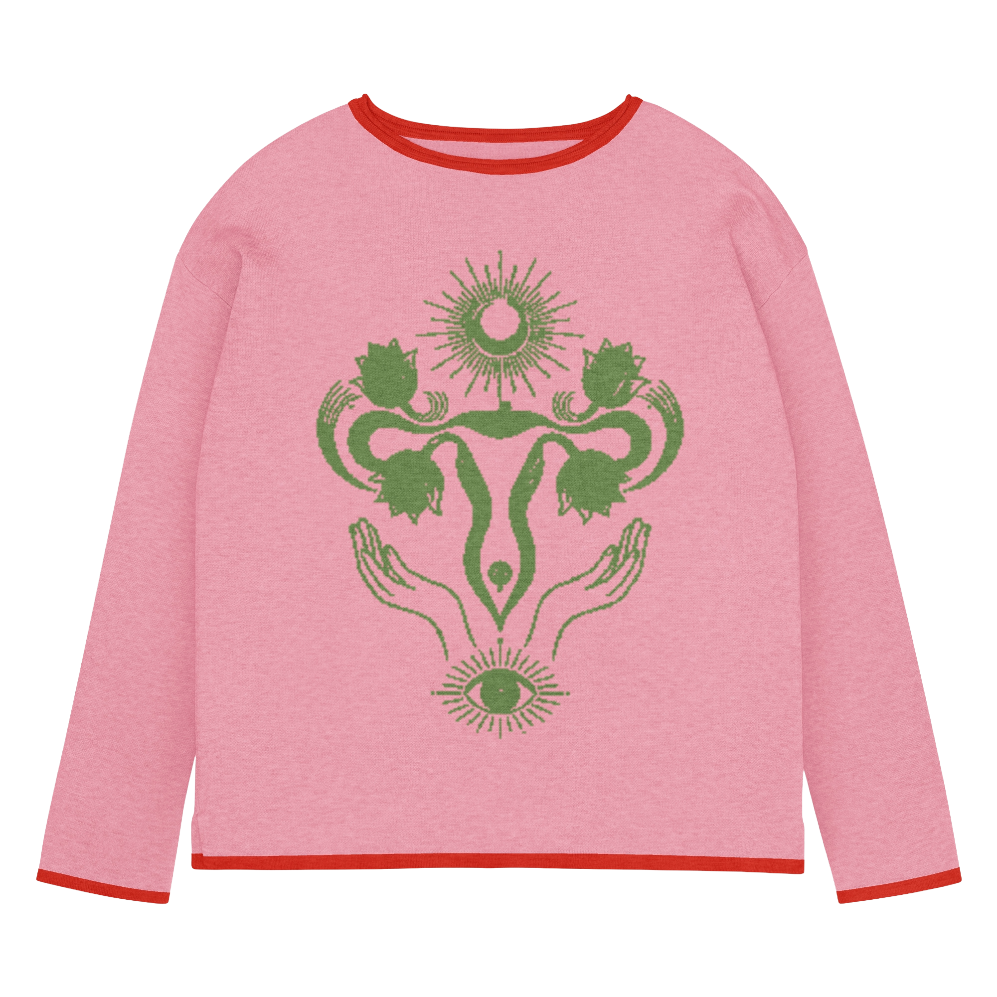 Lotus Aura Straight-Bottom Knit Sweater