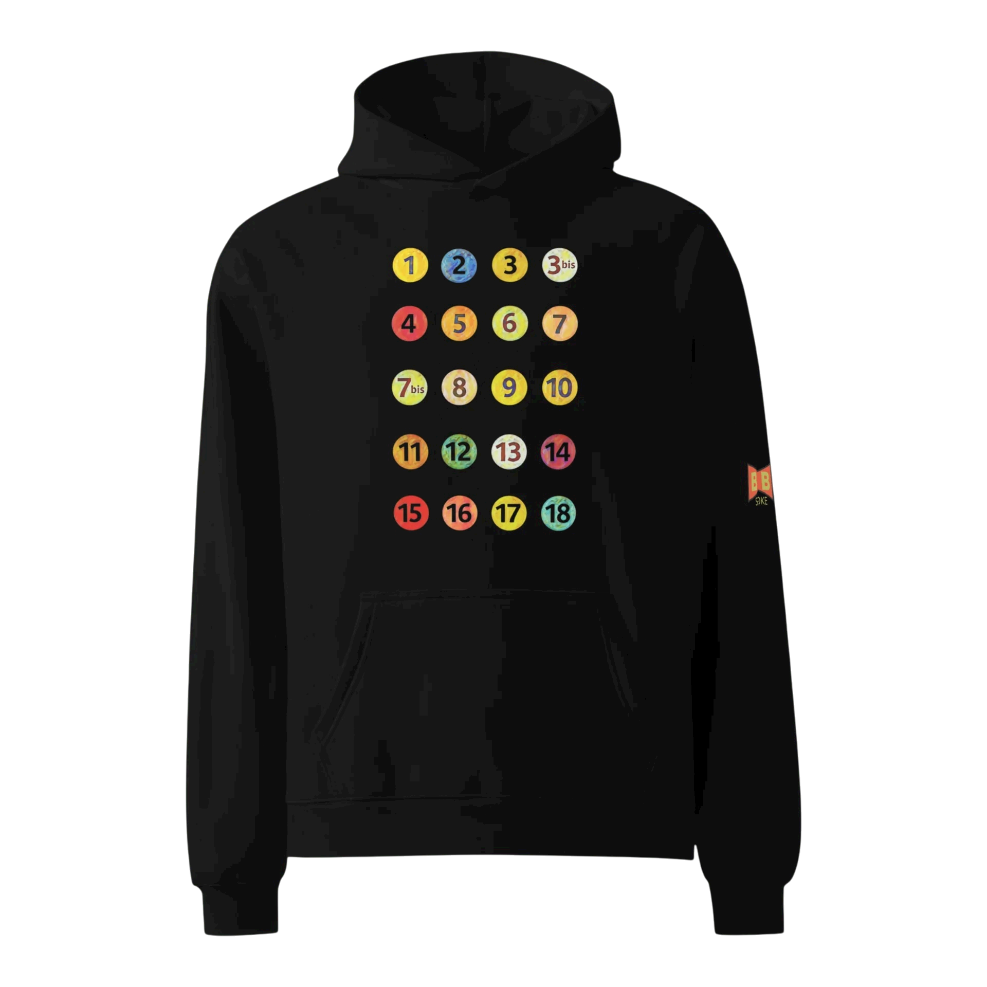 Paris Metro Numbers Hoodie – BB SPOKE Edition