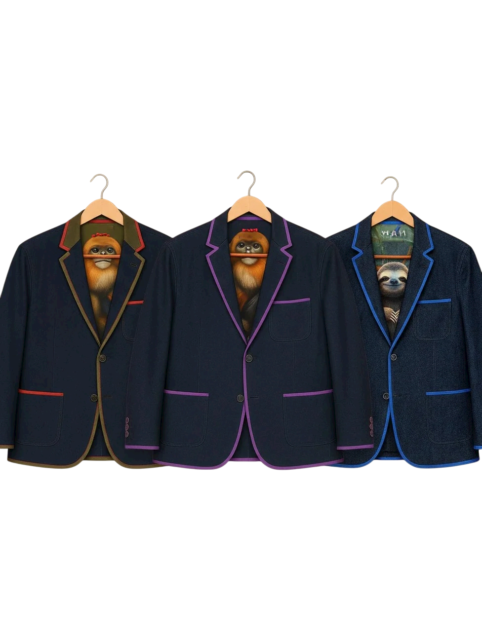 The Bill Kurtis Blazer — Indigo Denim with custom trim