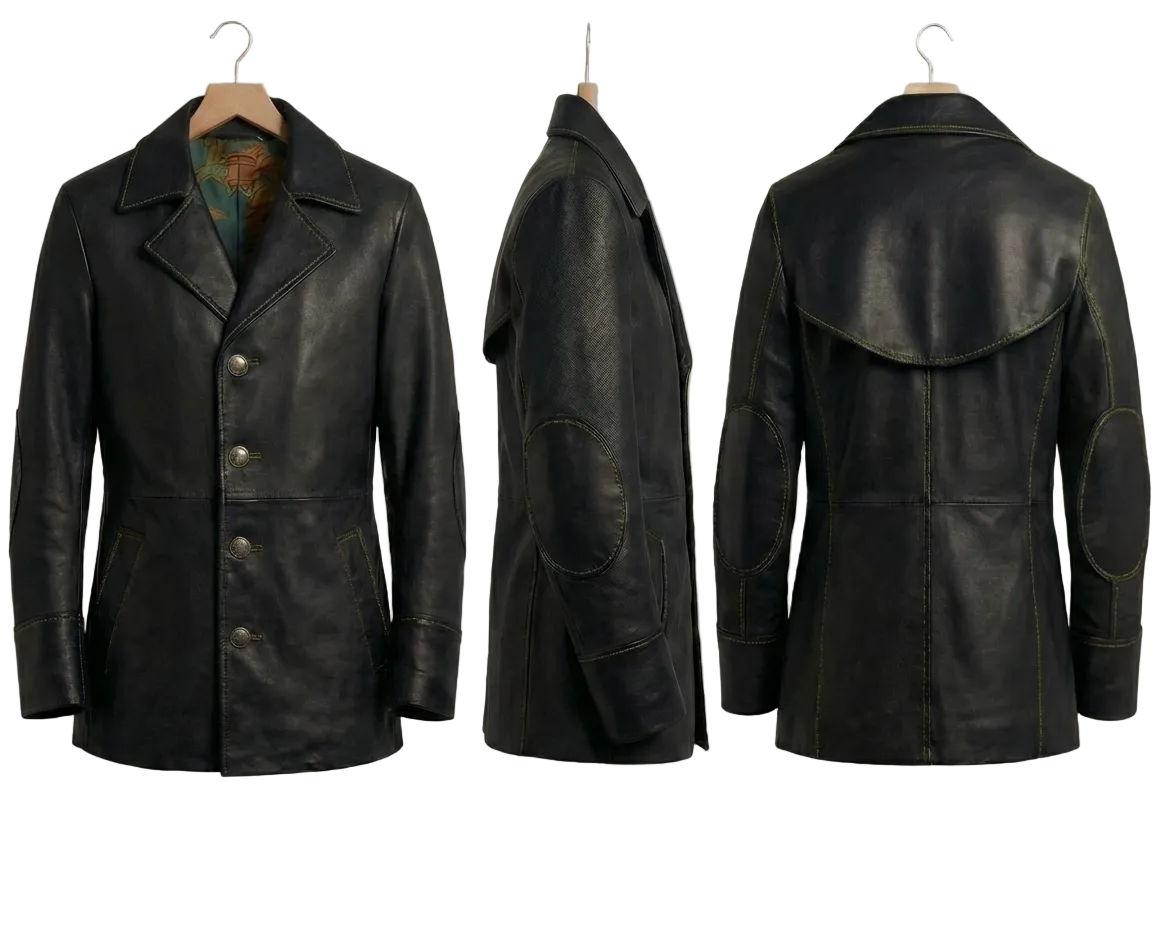 The Diamond Life Black Spring Leather Jacket